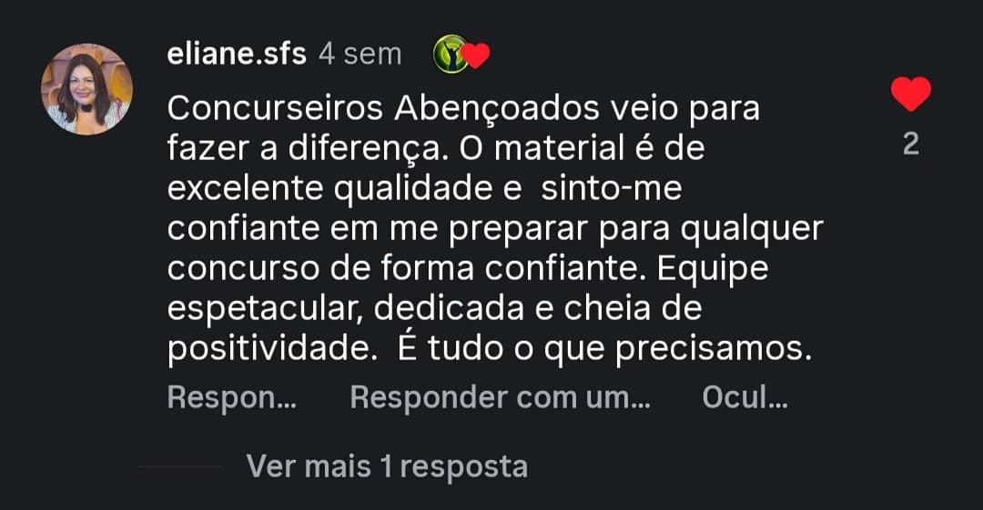 Depoimento de aluno sobre o serviço de correção — 12