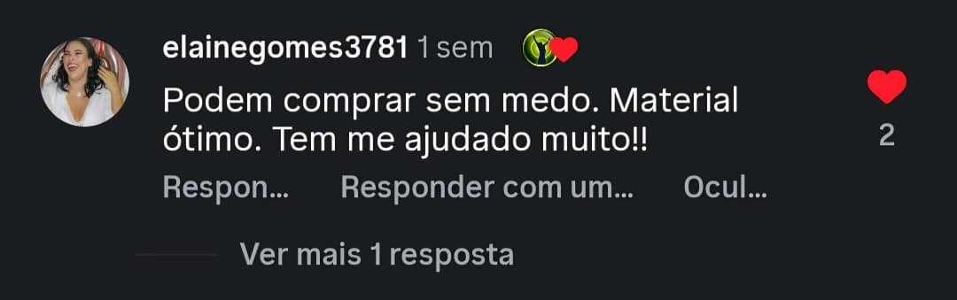 Depoimento de aluno sobre o serviço de correção — 15