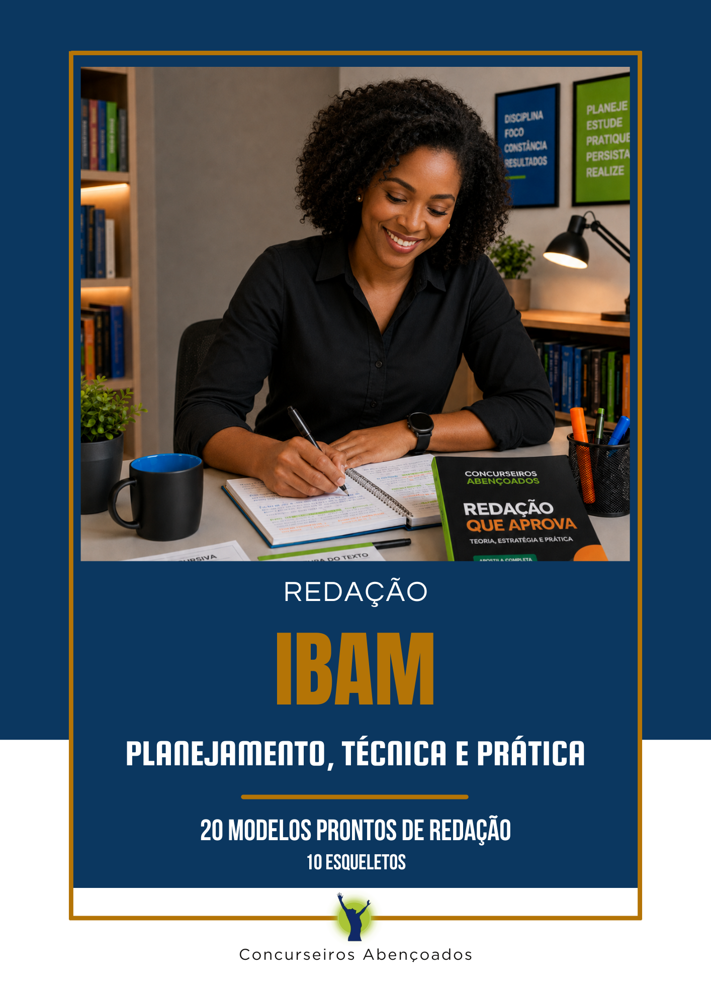 Capa do material Reda&ccedil;&atilde;o IBAM - 20 Modelos Prontos e 10 Esqueletos