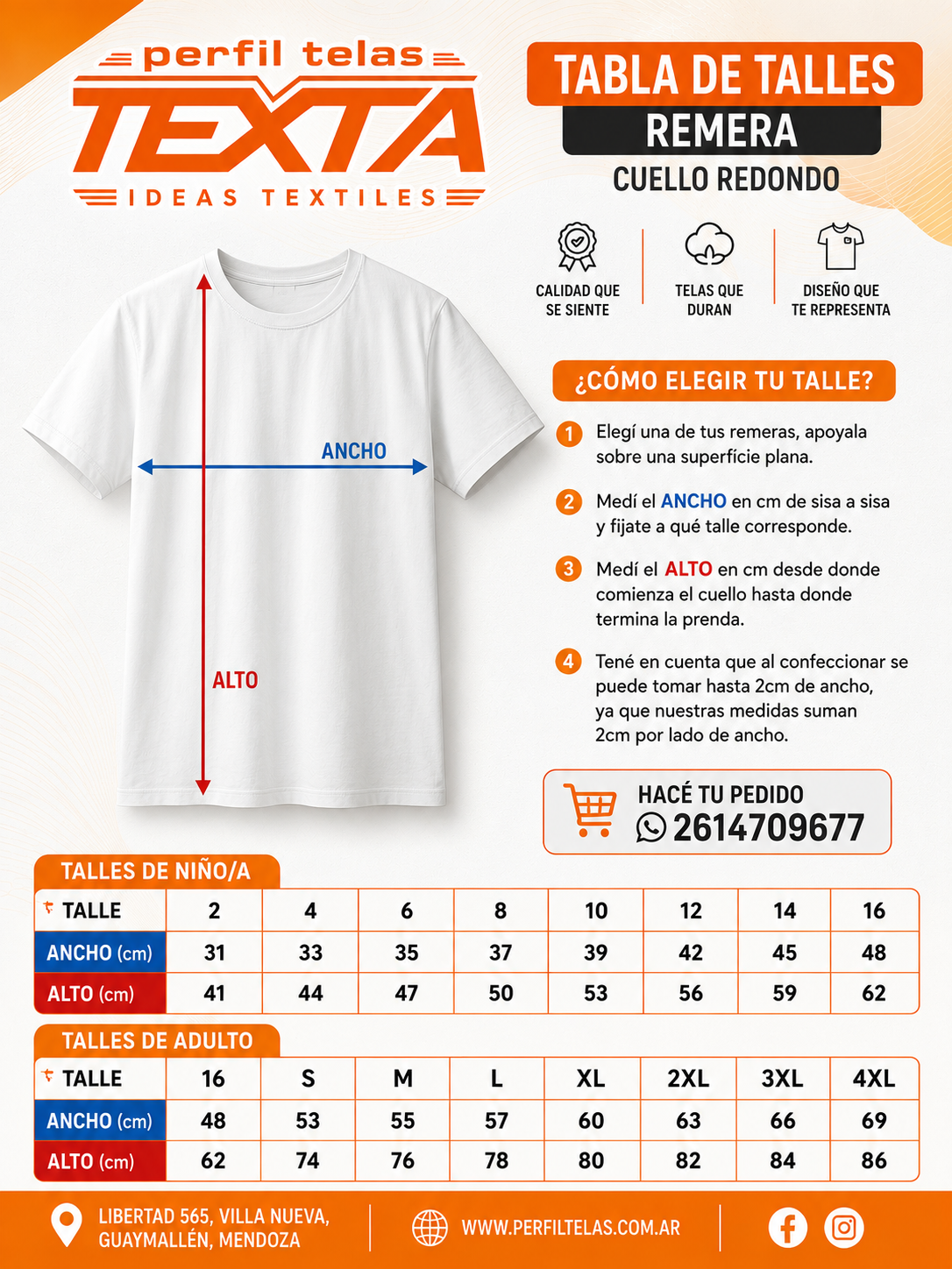 TALLE REMERAS