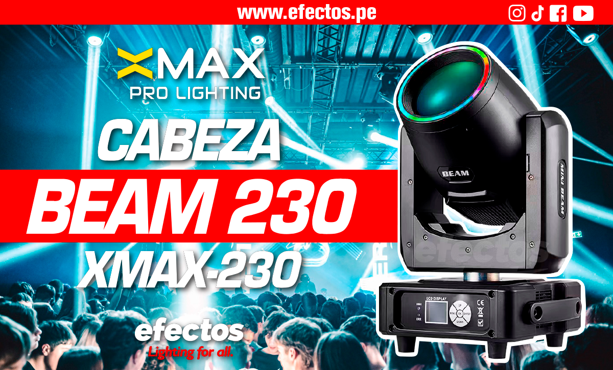 Cabeza Beam 230W XMAX-230 DMX Luces DJ Disco Stage