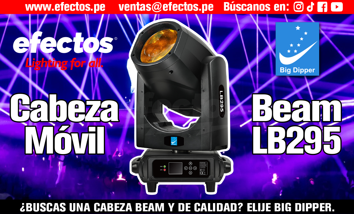 Cabeza Beam 295W LB295 Big Dipper DMX Luces DJ Disco Stage