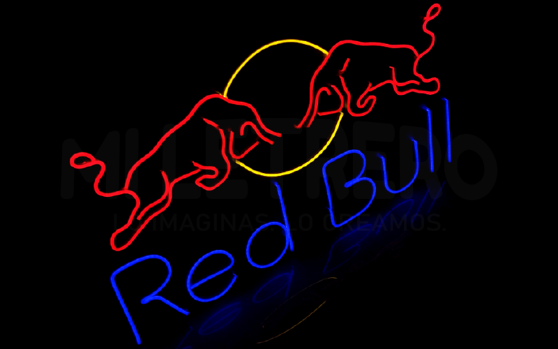 Cartel de Letrero Luminoso Neon de Logo Red Bull Disco Bar
