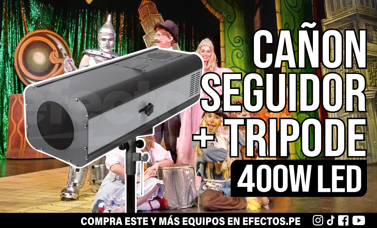 Cañon Seguidor LED 400W Follow Spot Iluminación para Teatro