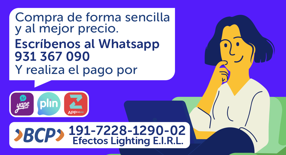 Paga con Yape o Plin en Efectos