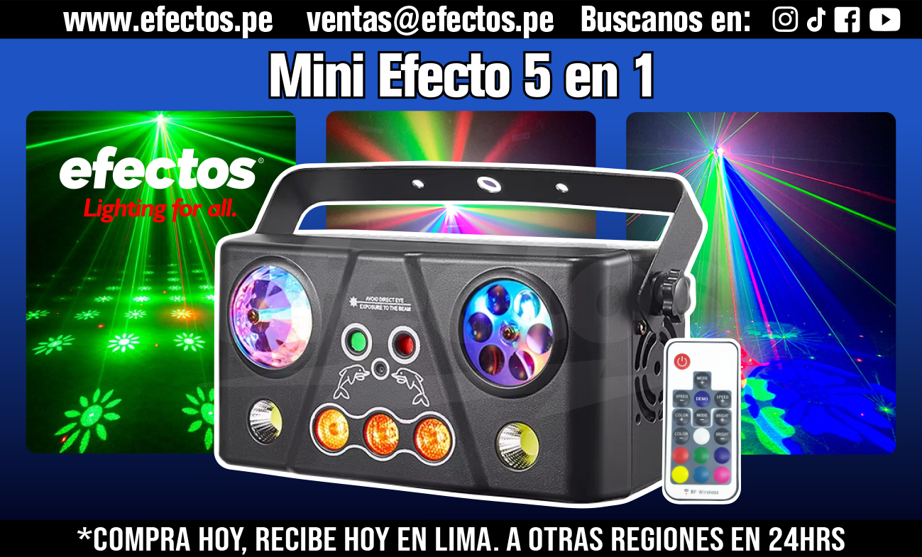 Efecto 5 en 1 RGBW LED Astro Laser Cortadora Wash Luces DJ Karaoke
