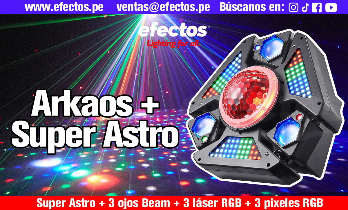 Helicoptero y Super Astro Laser RGB DJ Luces Karaoke