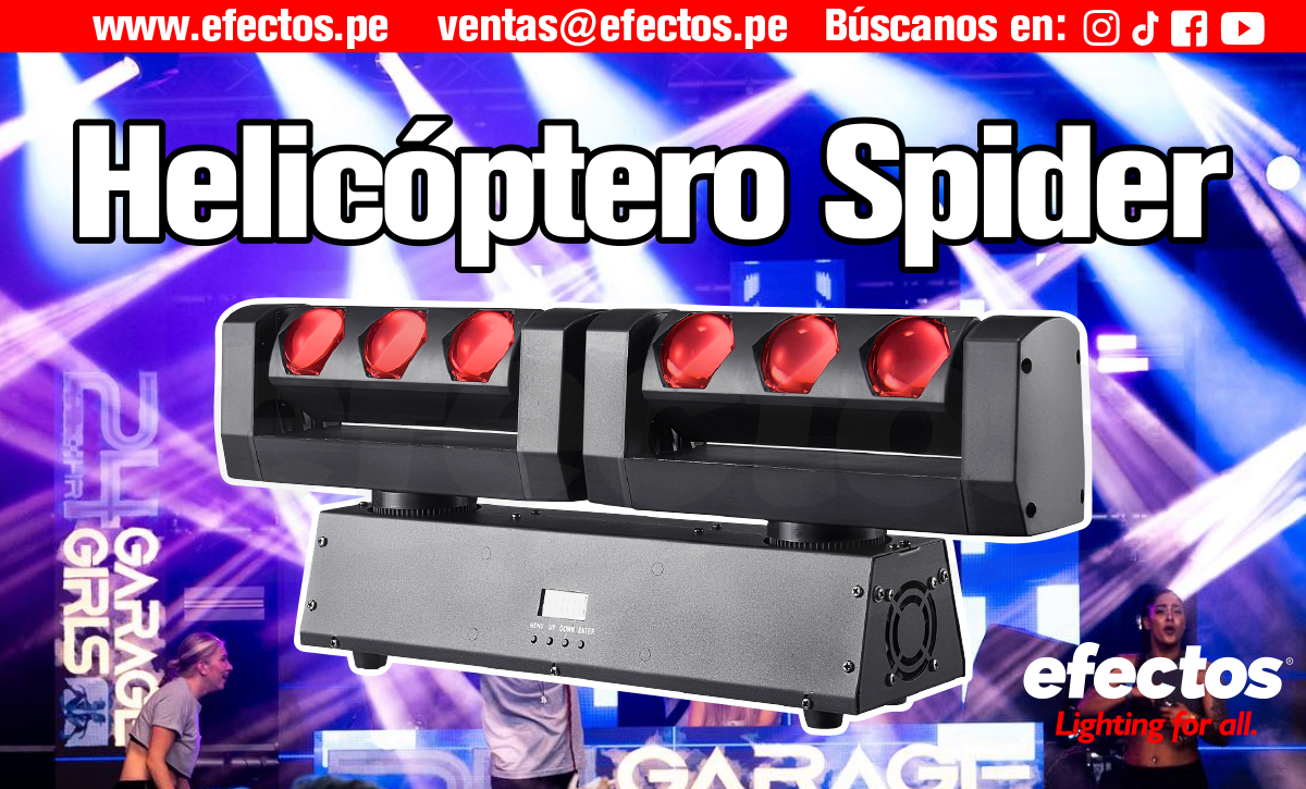 Helicóptero Spider 6x10W RGBW Dmx Luces DJ Dmx Karaoke Bar
