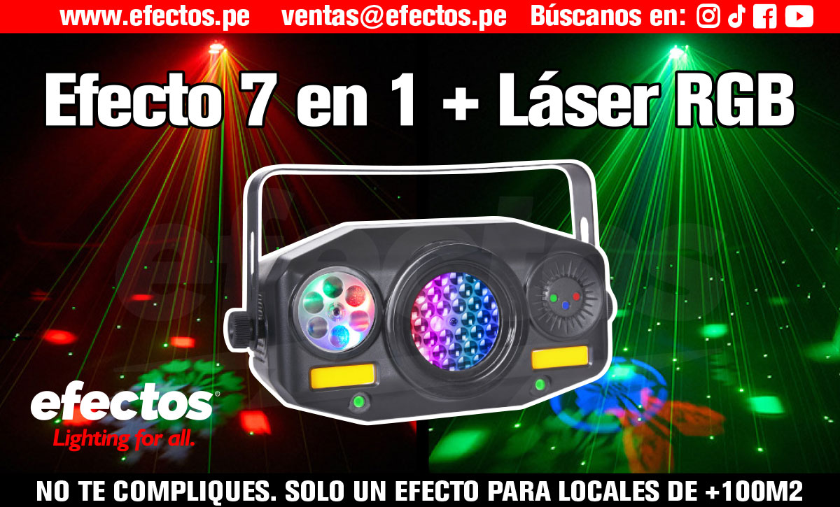 Luces y Efectos 7 en 1 Dmx Luces para Casa Fiestas