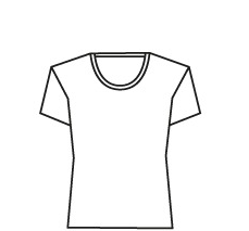 Remera mujer, corte entallado