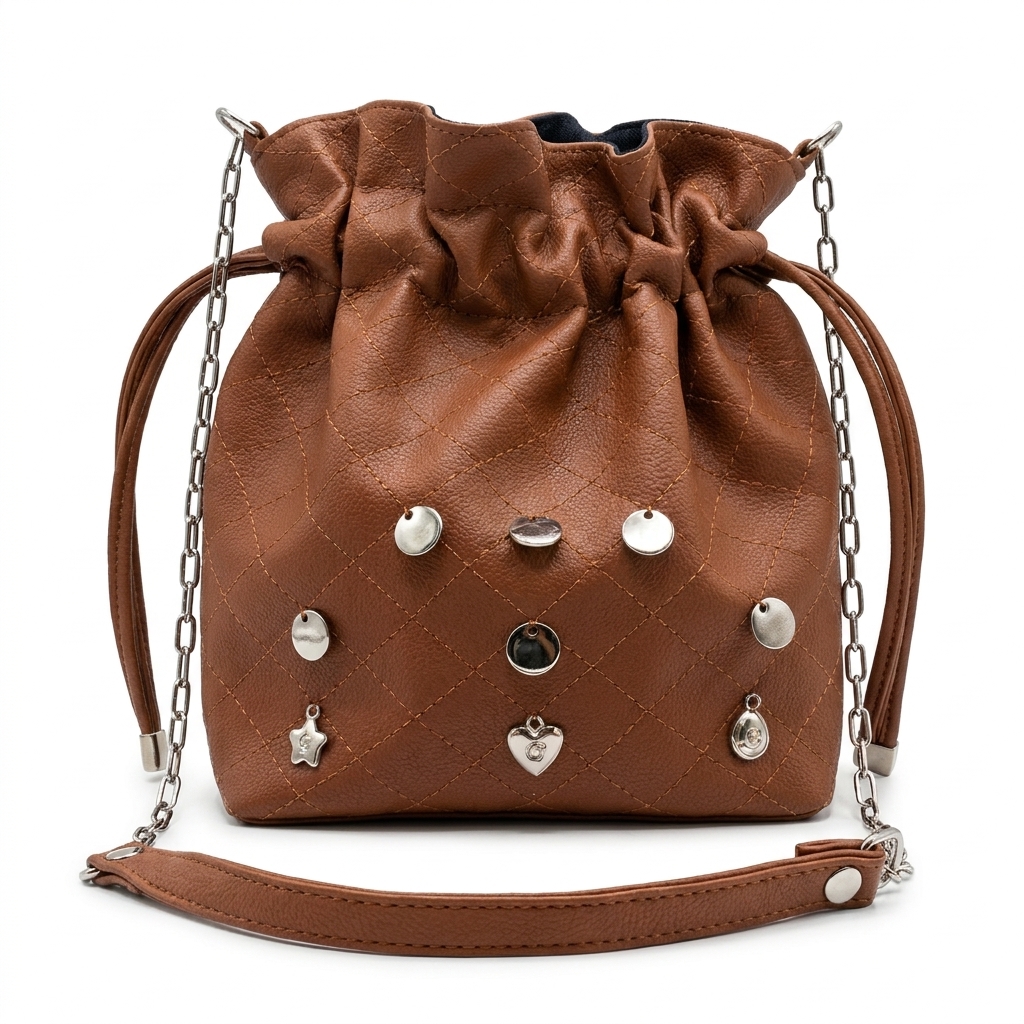 Bolsa boho Bucket Bag caramelo