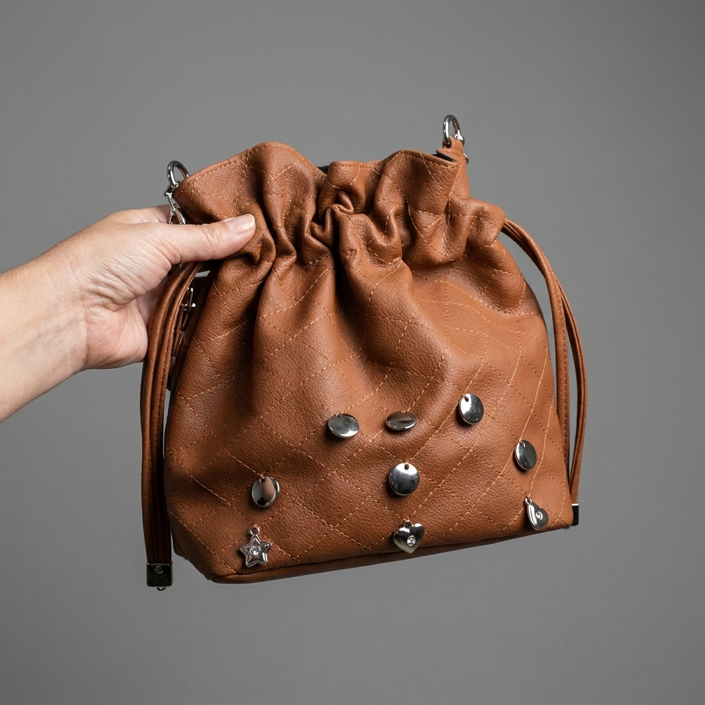 bolsa boho bucket bag caramelo