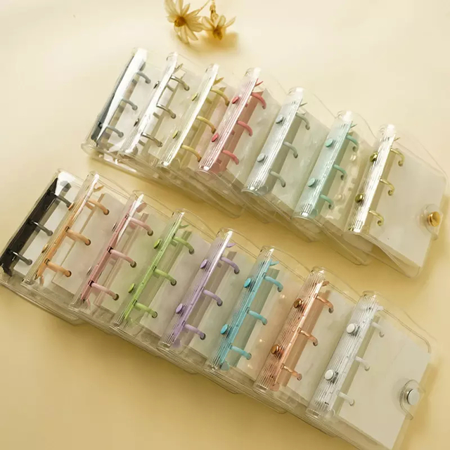 Mini binder cristal colores