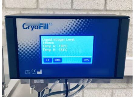 Controlador de nível de nitrogênio líquido com display colorido sensível ao toque