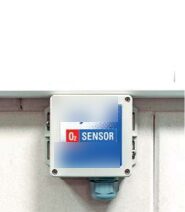 Sensor de oxig&ecirc;nio instalado em parede