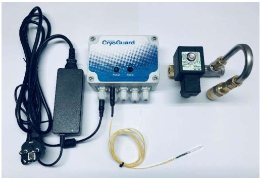 Kit com controlador, fonte de alimenta&ccedil;&atilde;o, sensor NTC e v&aacute;lvula solenoide