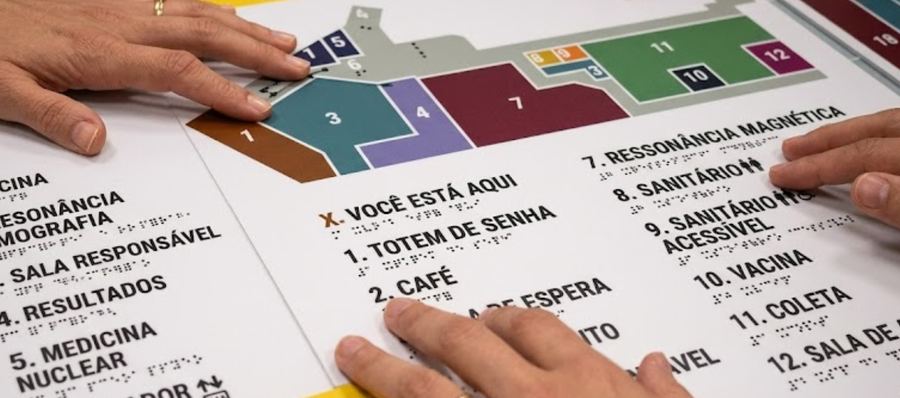 Mapa T&aacute;til Acesso Minas em uso
