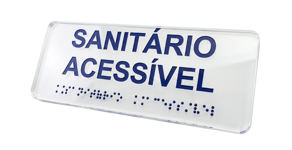 Placa em Braille Acr&iacute;lico