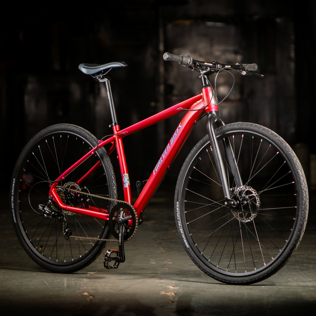 City Alum Rojo 7 velocidades Shimano Forever Bikes