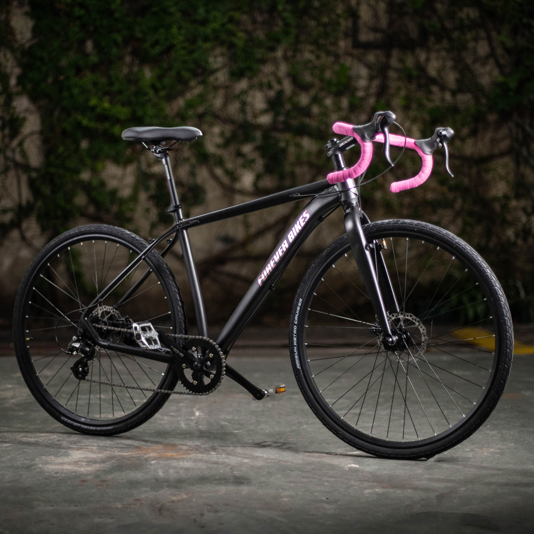 Gravel Alum Negro Mate 7 velocidades Shimano Forever Bikes