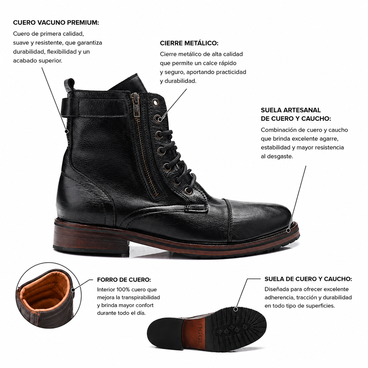 Construcción Bota Simón Negro