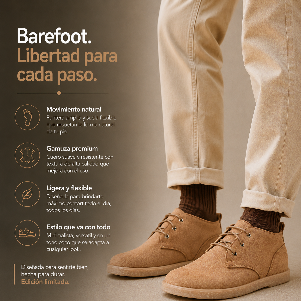 Bota Barefoot Coco - beneficios