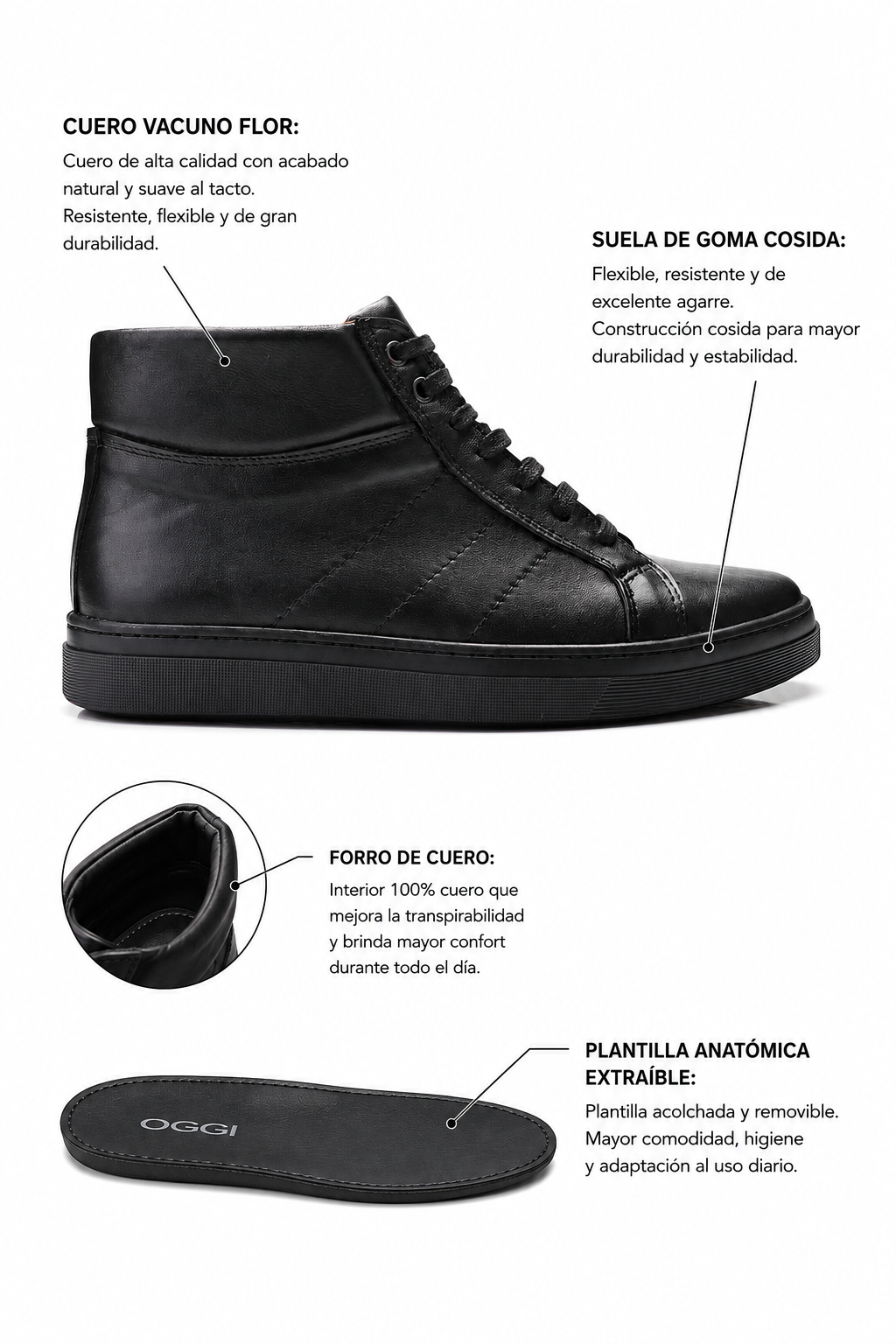 Lancaster Bota 344 Negro - construcci&oacute;n