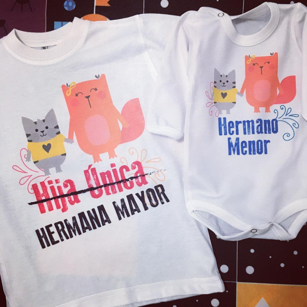 Remeras y bodies estampados por sublimacion