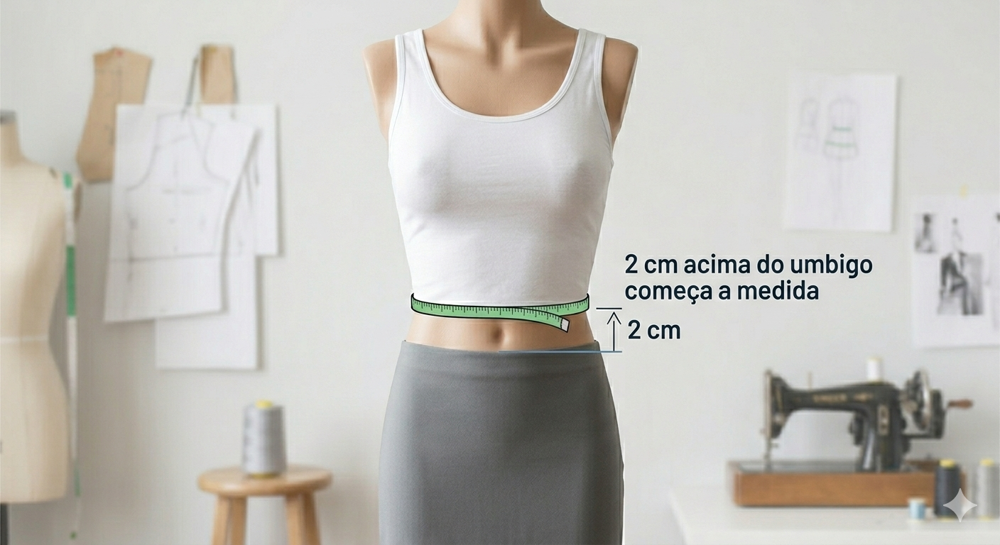 Refer&ecirc;ncia da medida da cintura 