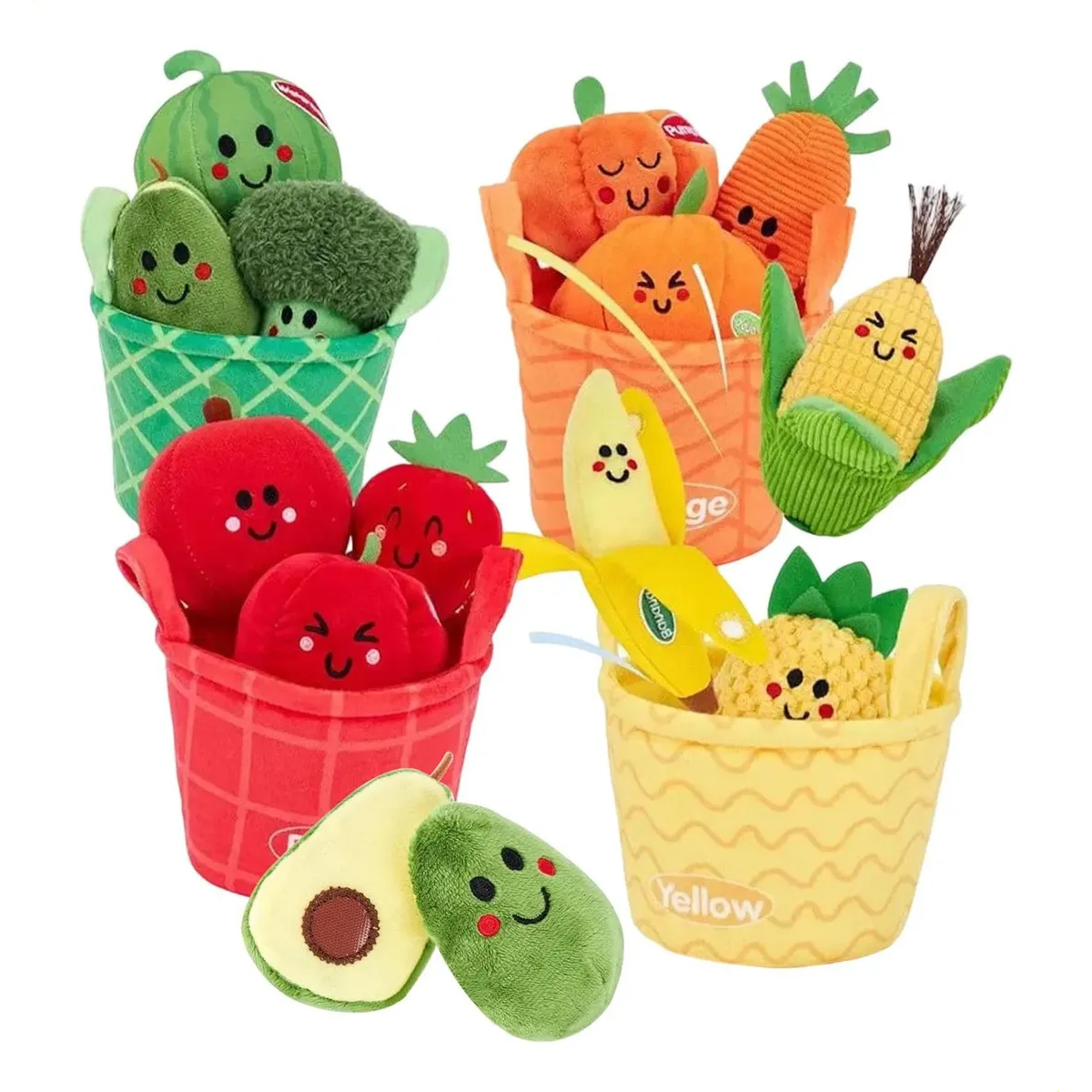 Peluche De Frutas De 20 Cm – Set De Ajo, Cebolla Y Jengibre De Felpa Suave | Juguete Decorativo Y Regalo Original