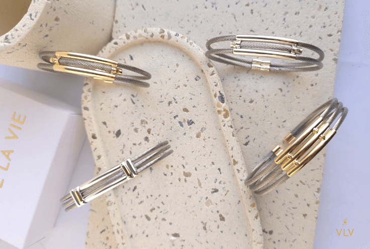 Joias masculinas da Coleção Latitude em aço, prata 950 e ouro 18k. Braceletes náuticos e anéis sofisticados.