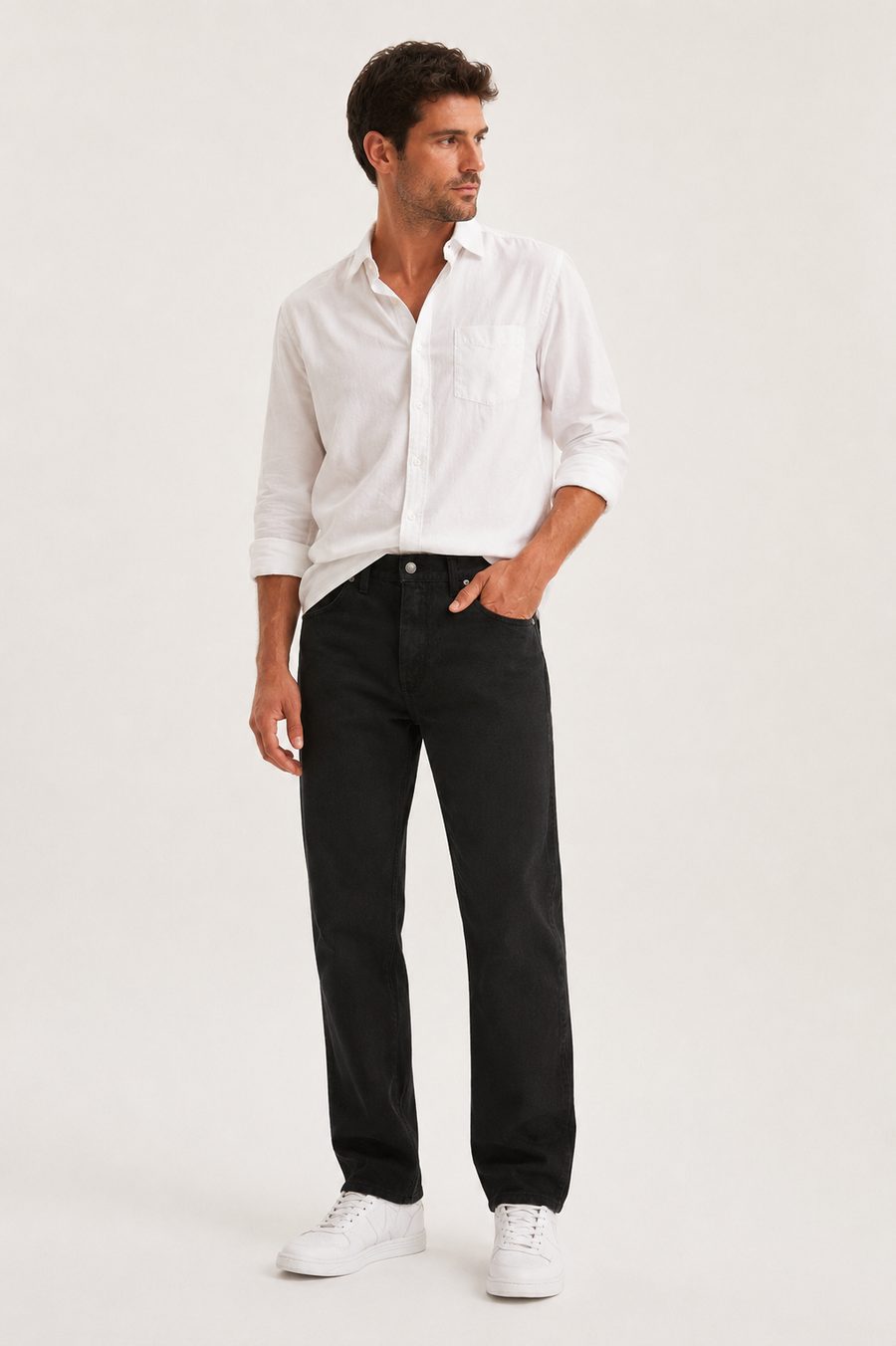 Jean negro combinado