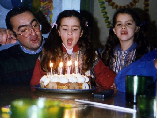 jaz y pachi con su papá