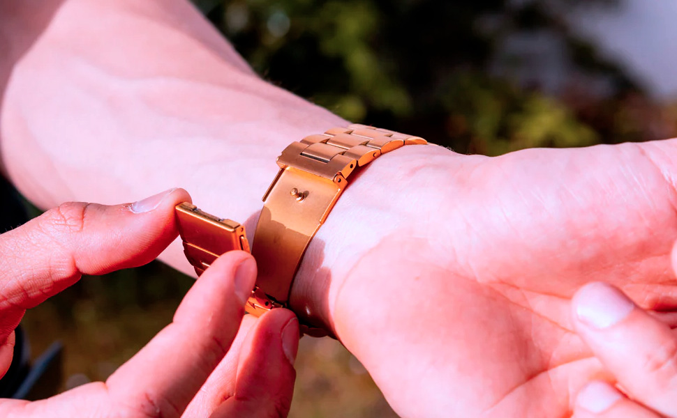 Pulseira Aço Inoxidável Apple Watch - Fecho Click Rápido