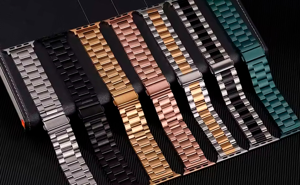 Variedade de cores da pulseira Aço Inoxidável