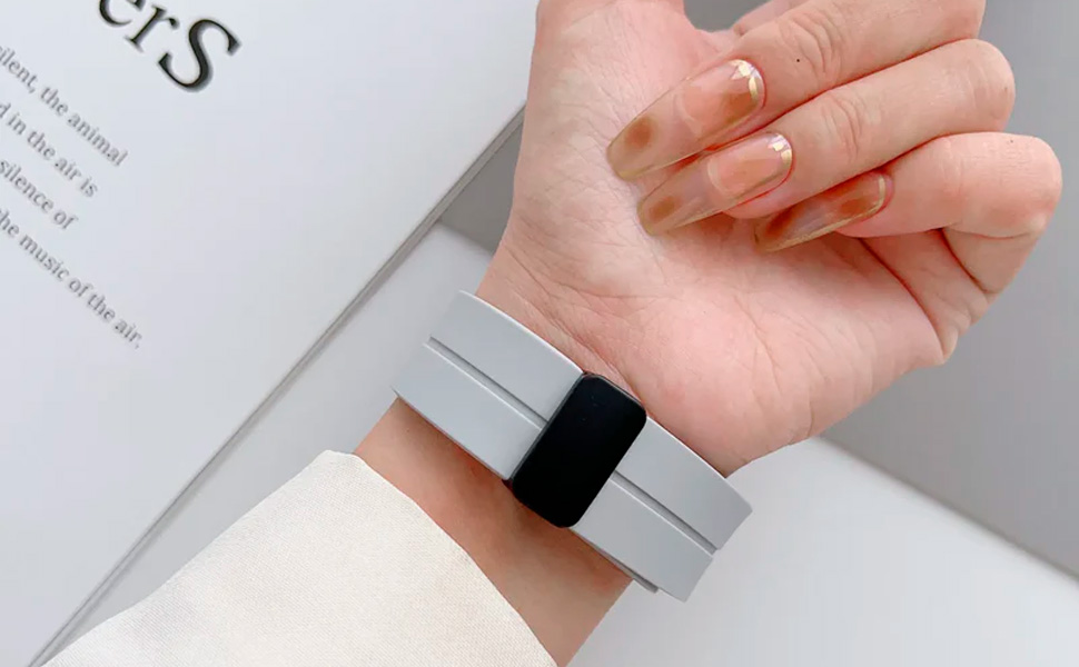 Pulseira Silicone Deployant Apple Watch - Fecho Fivela Magnético
