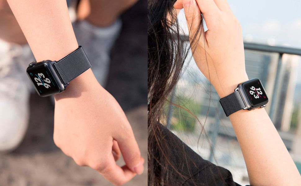 Pulseira Milanese em uso casual