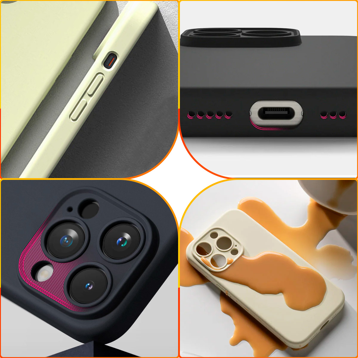 Capa de Smartphone com pontos de proteção destacados
