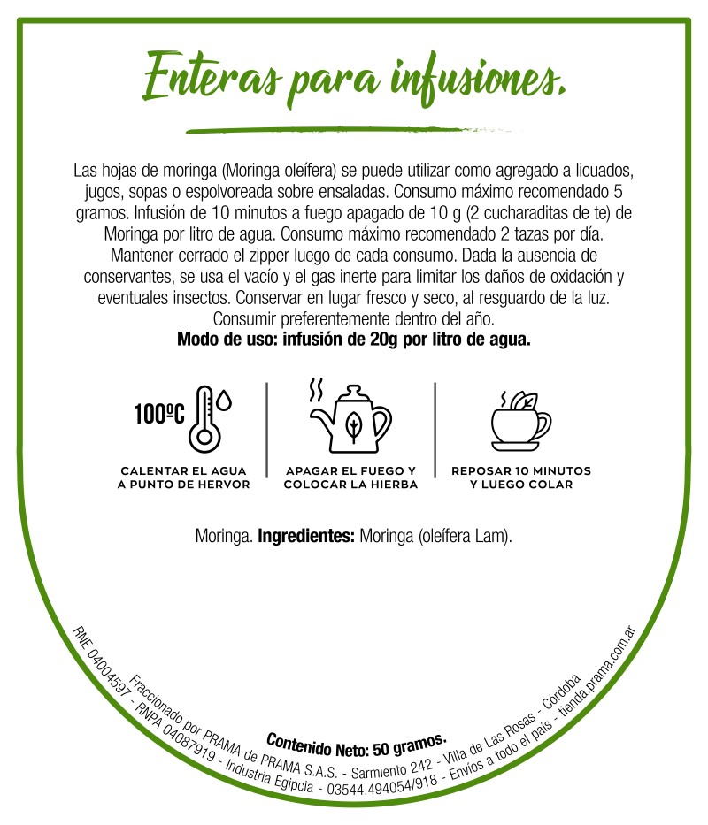 Hojas de Moringa
