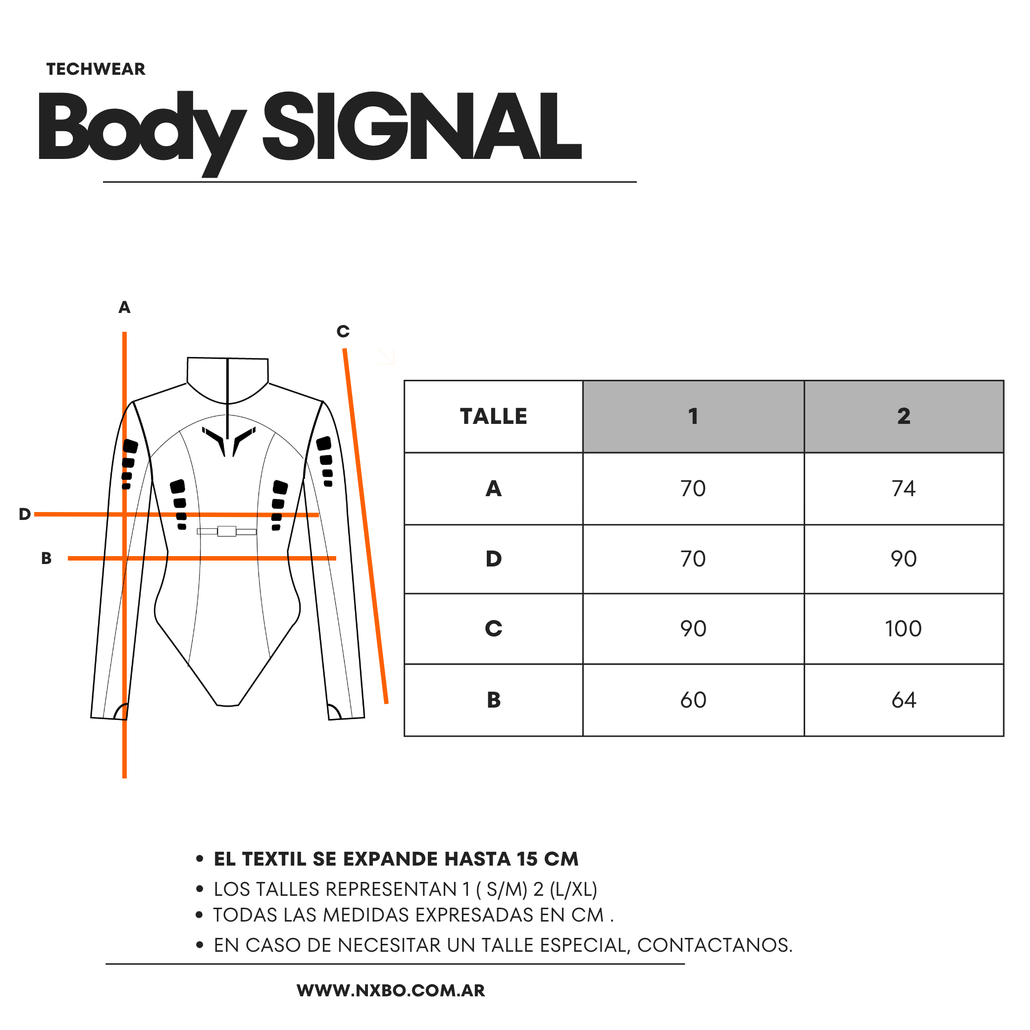 Body SIGNAL de algodón con cierre y hebilla metálica