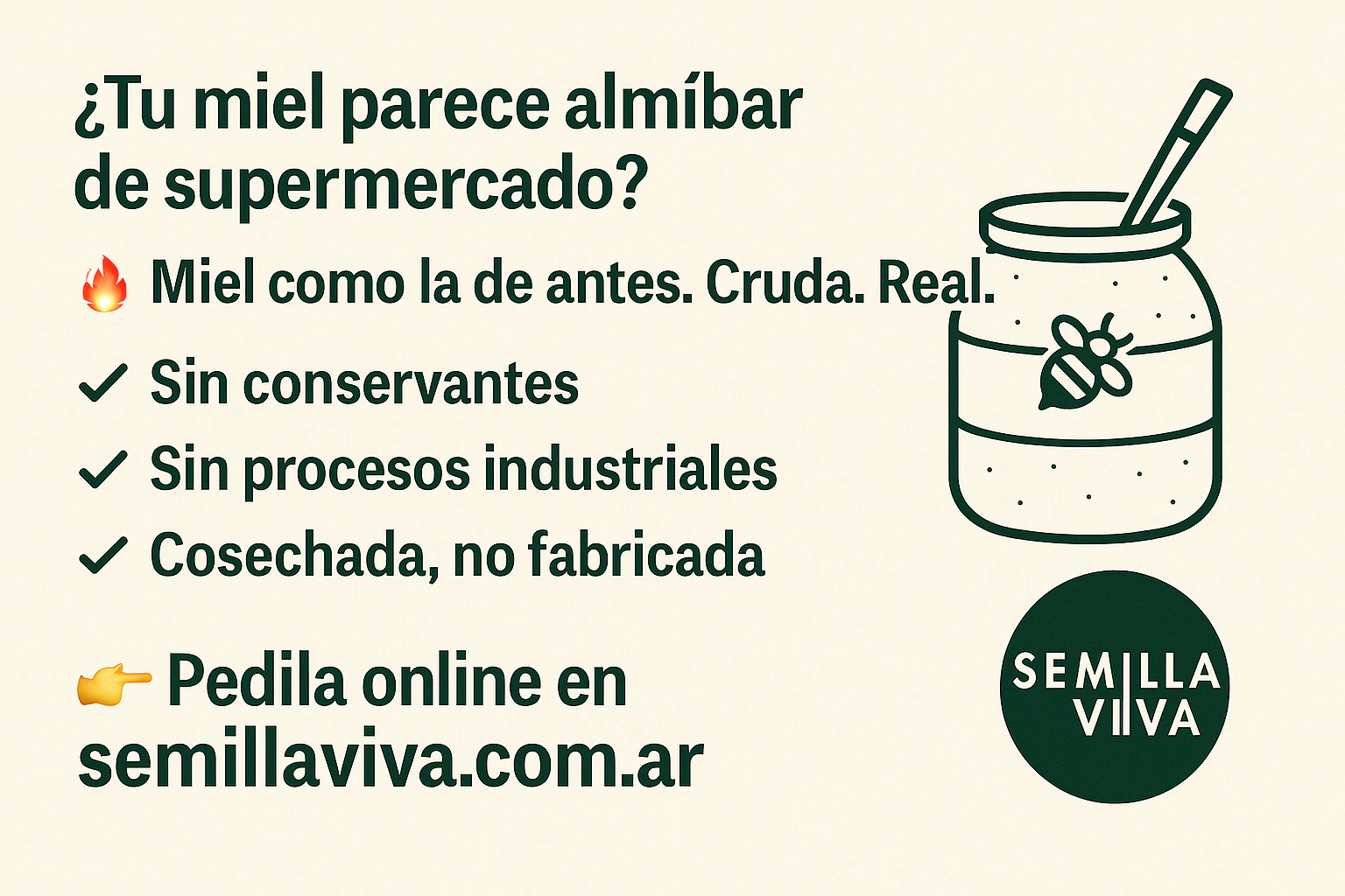 Banner de la categoría Mieles Orgánicas, Crudas y Puras