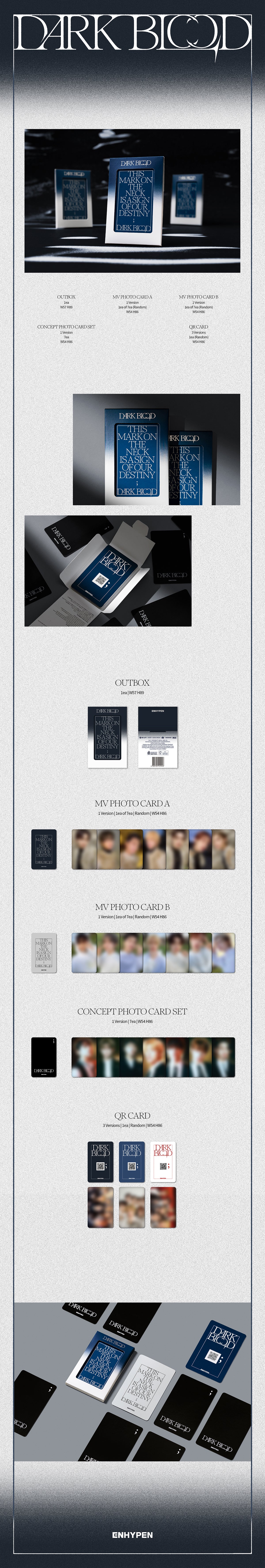 ENHYPEN - DARK BLOOD (WEVERSE ALBUM): K-Pop com fretes e taxas incluso